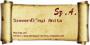 Szeverényi Anita névjegykártya