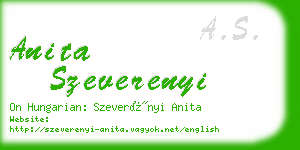 anita szeverenyi business card